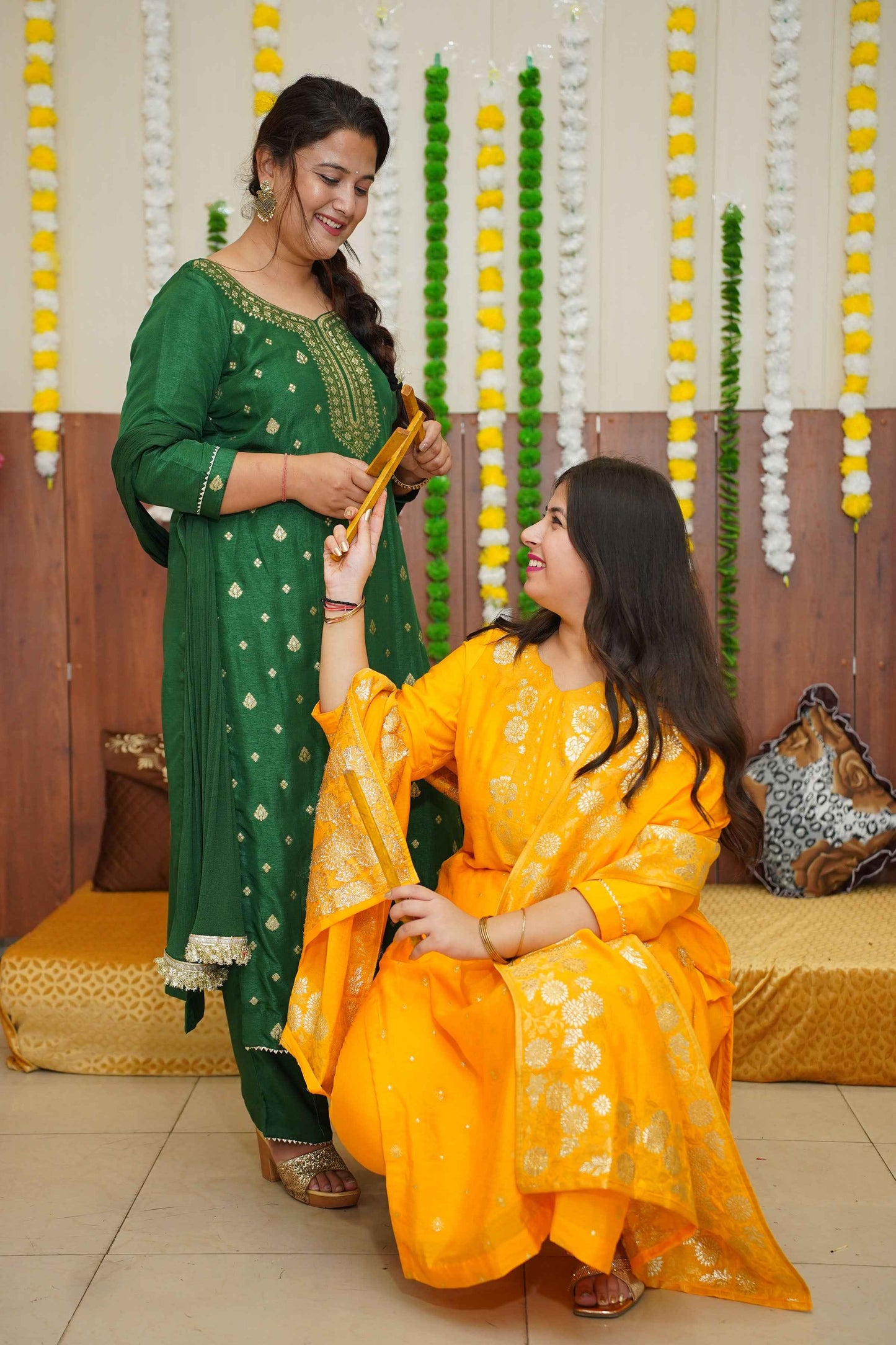 Buy Plus Size Garnet Green Fancy Silk Set At Apella | Sizes XS to 10 XL | India | Free Delivery | Customized
