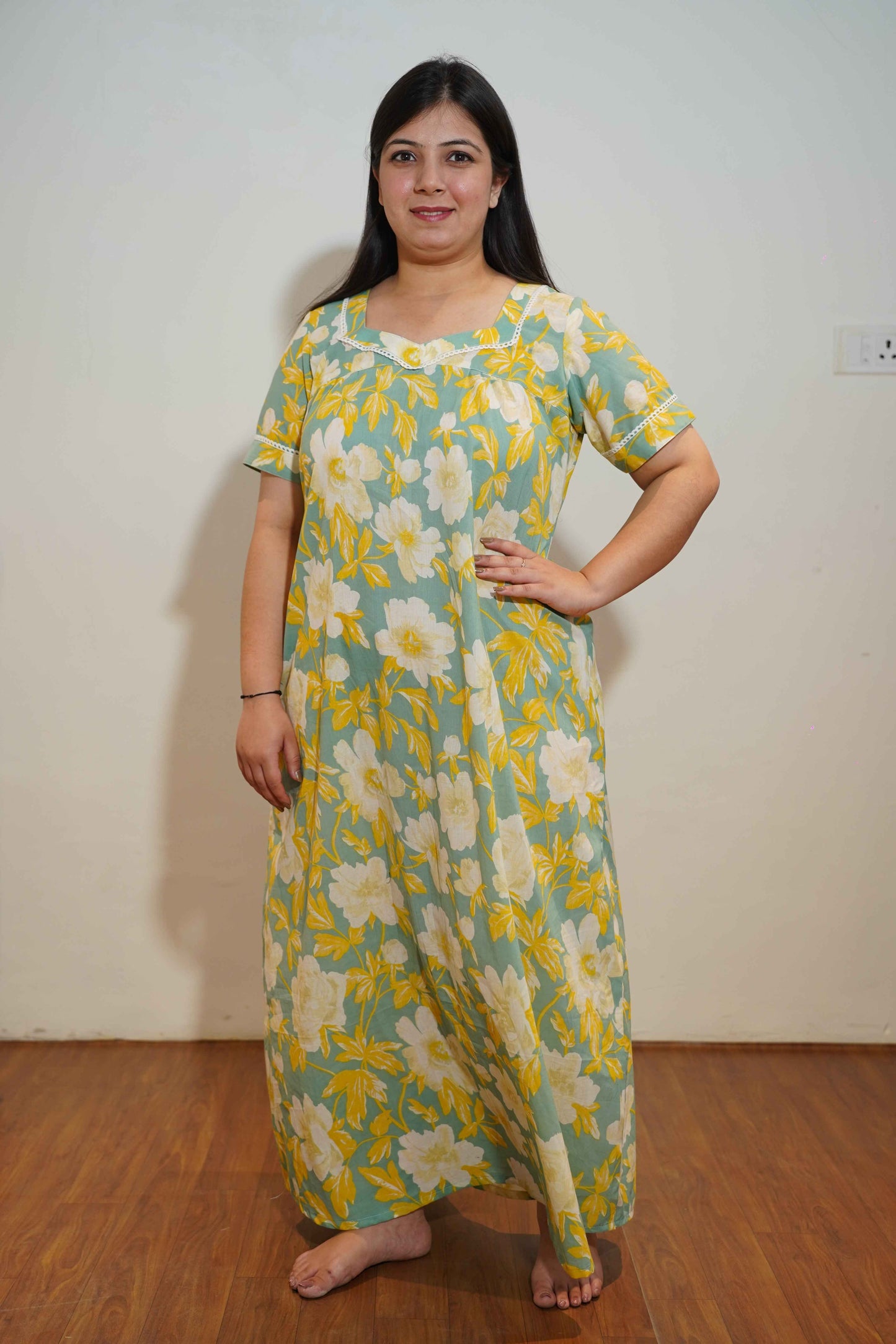 Mint Meadow Cotton Night Gown