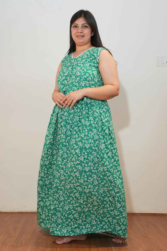 Greeny Meadow Rayon Night Gown