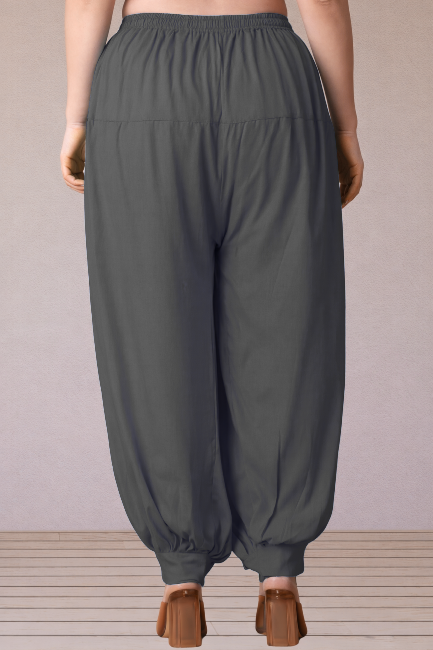 Dark Grey Rayon Afghani Salwar