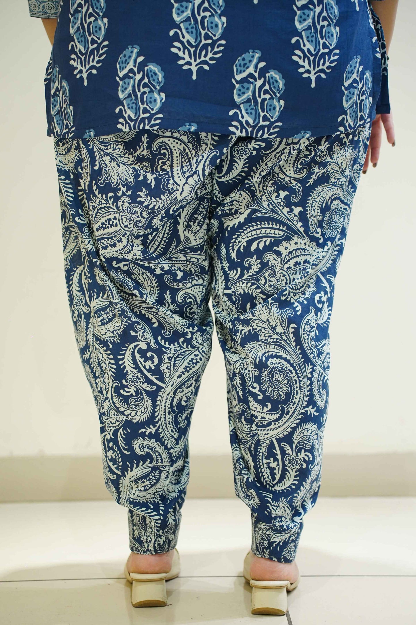 Indigo Block Printed Cotton Salwar