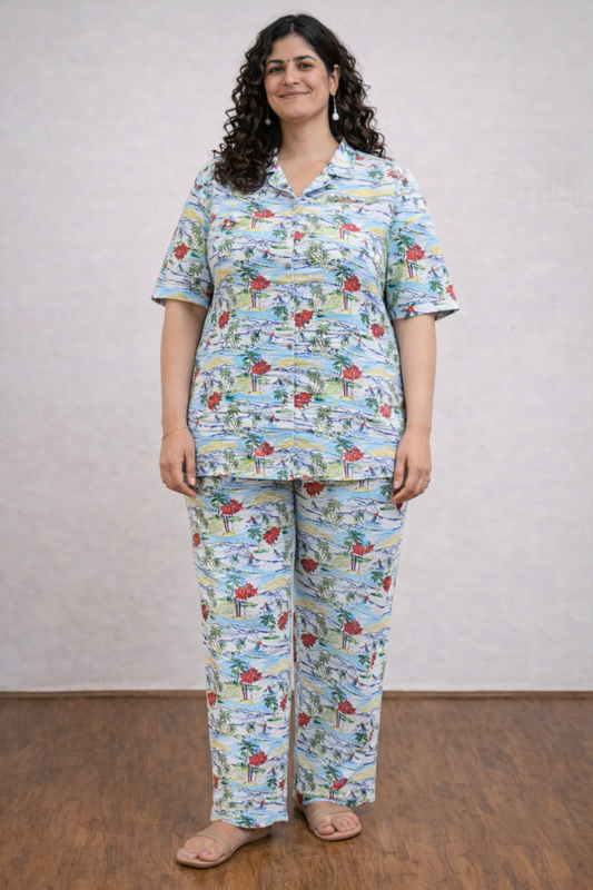 Island Escape Rayon Night Suit