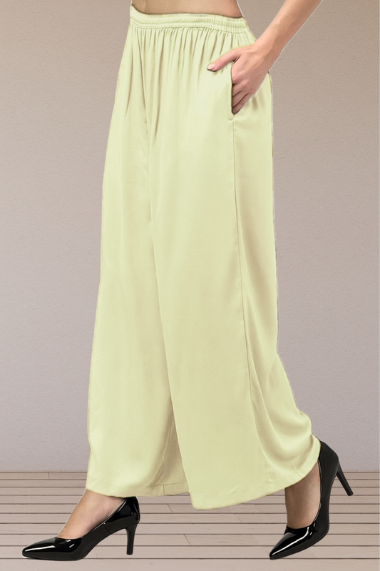 Lemon Flared Palazzo Pant