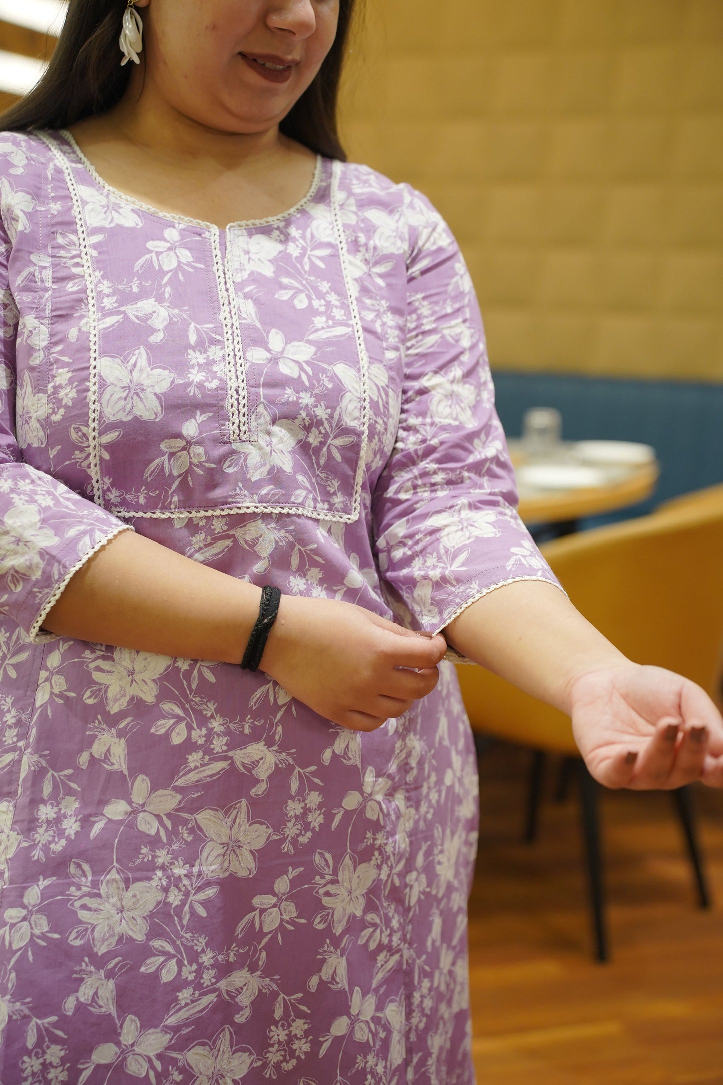 Mauve Bagh Printed Cotton Kali Kurta