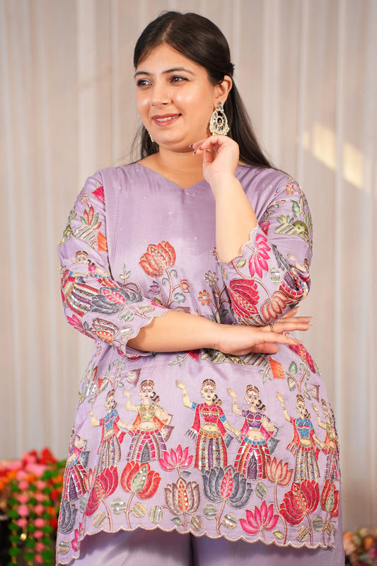 Gulnar Mauve Fusion Co-ord Set