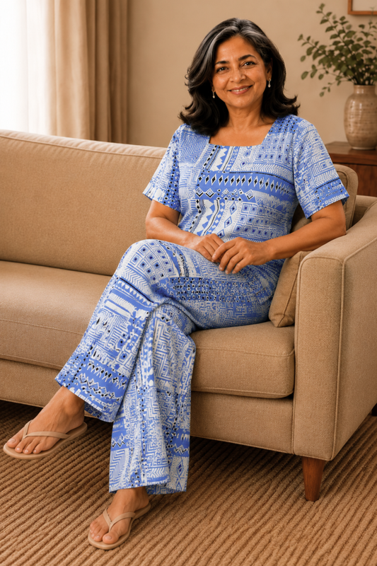 Medallion Muse Rayon Night Suit