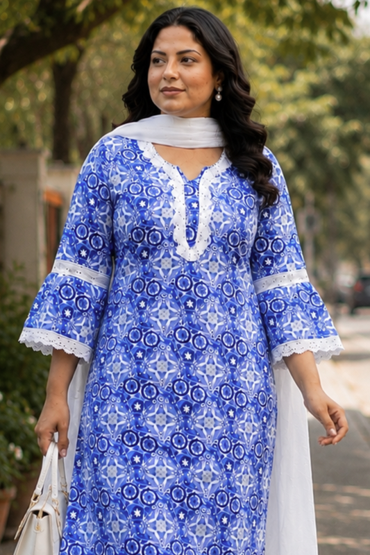Blue Symphony Farshi Salwar Suit