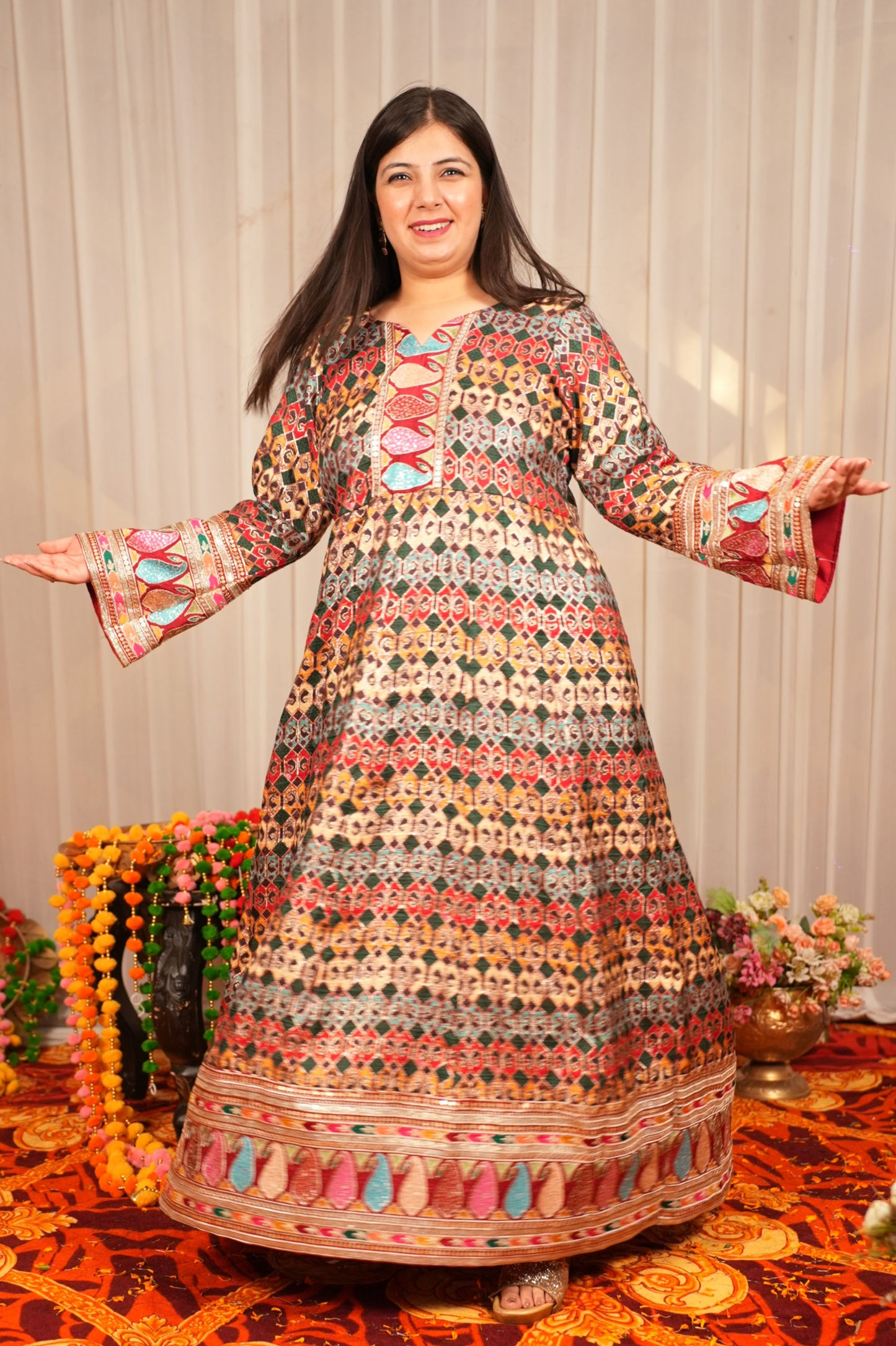 Mehfil-e-Maroon Fancy Fusion Dress