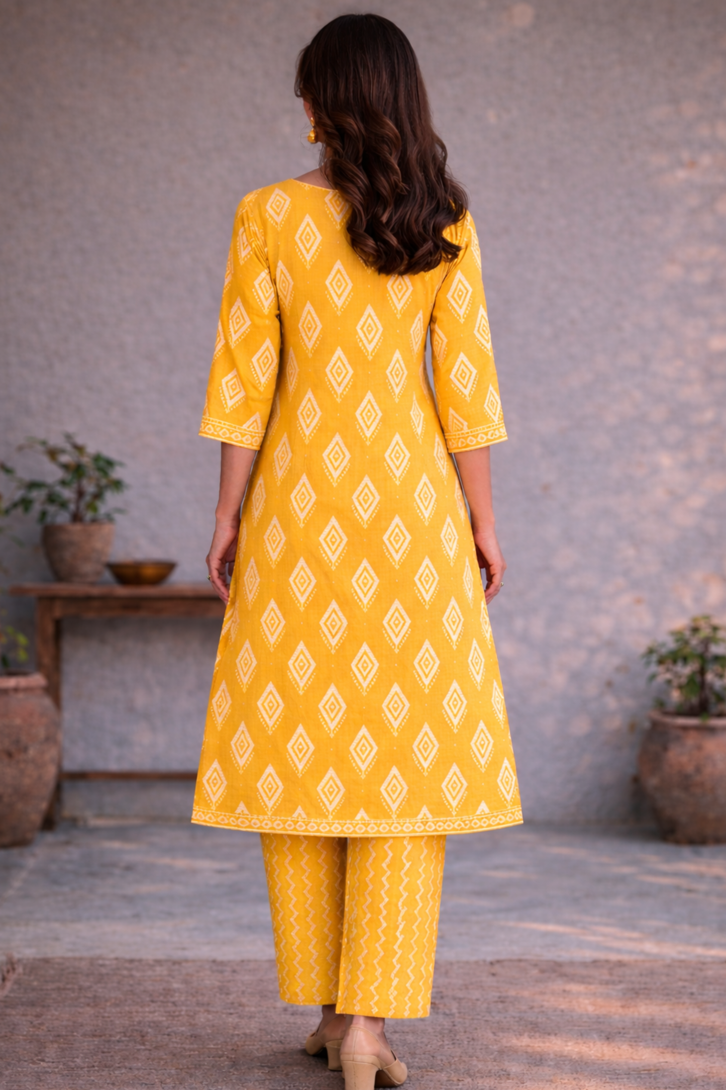 Honey Meadow Printed Cotton Suit