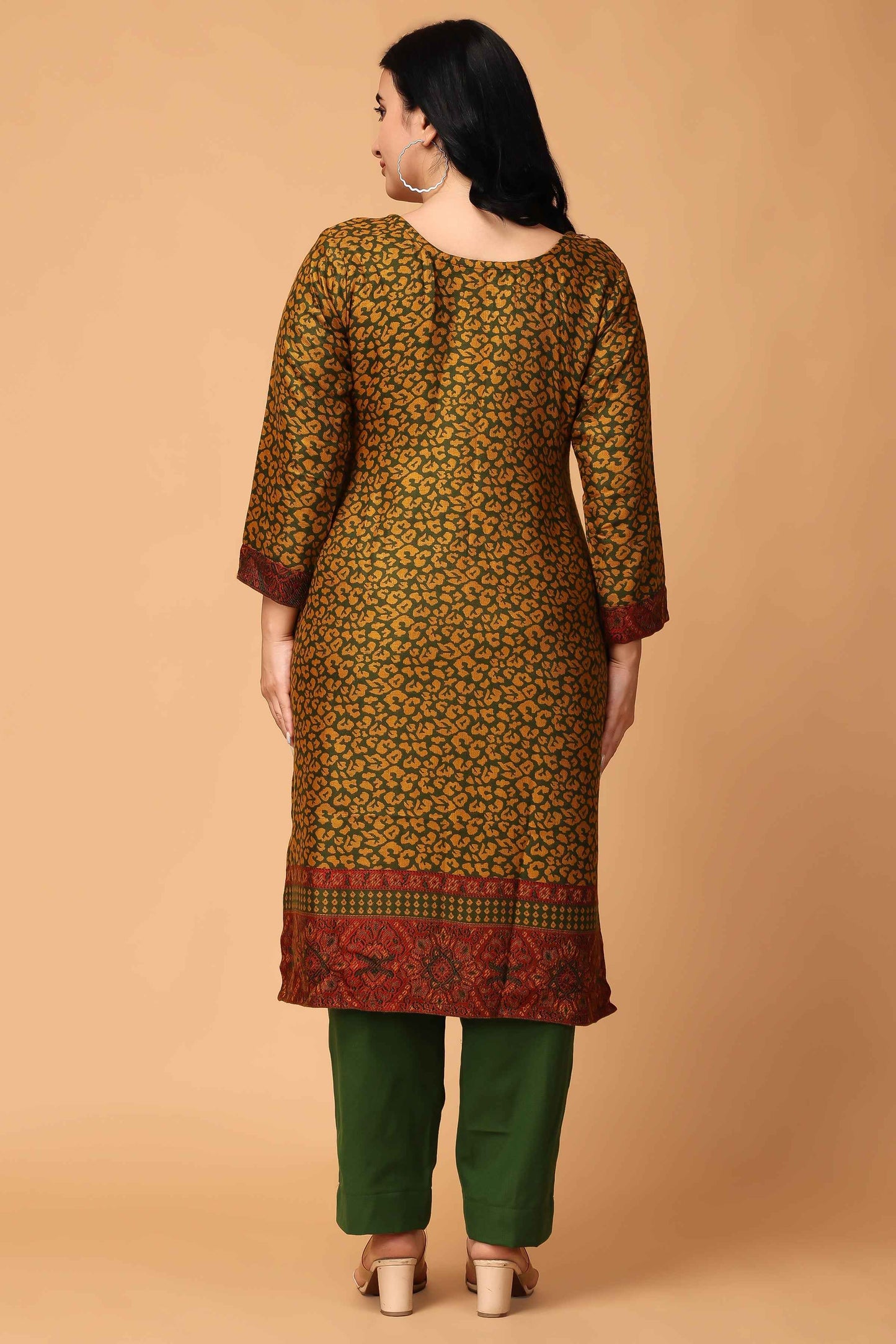 Buy Plus Size Winter Spice Woollen Kurta At Apella | Sizes XS to 10 XL | India | Free Delivery | Customized