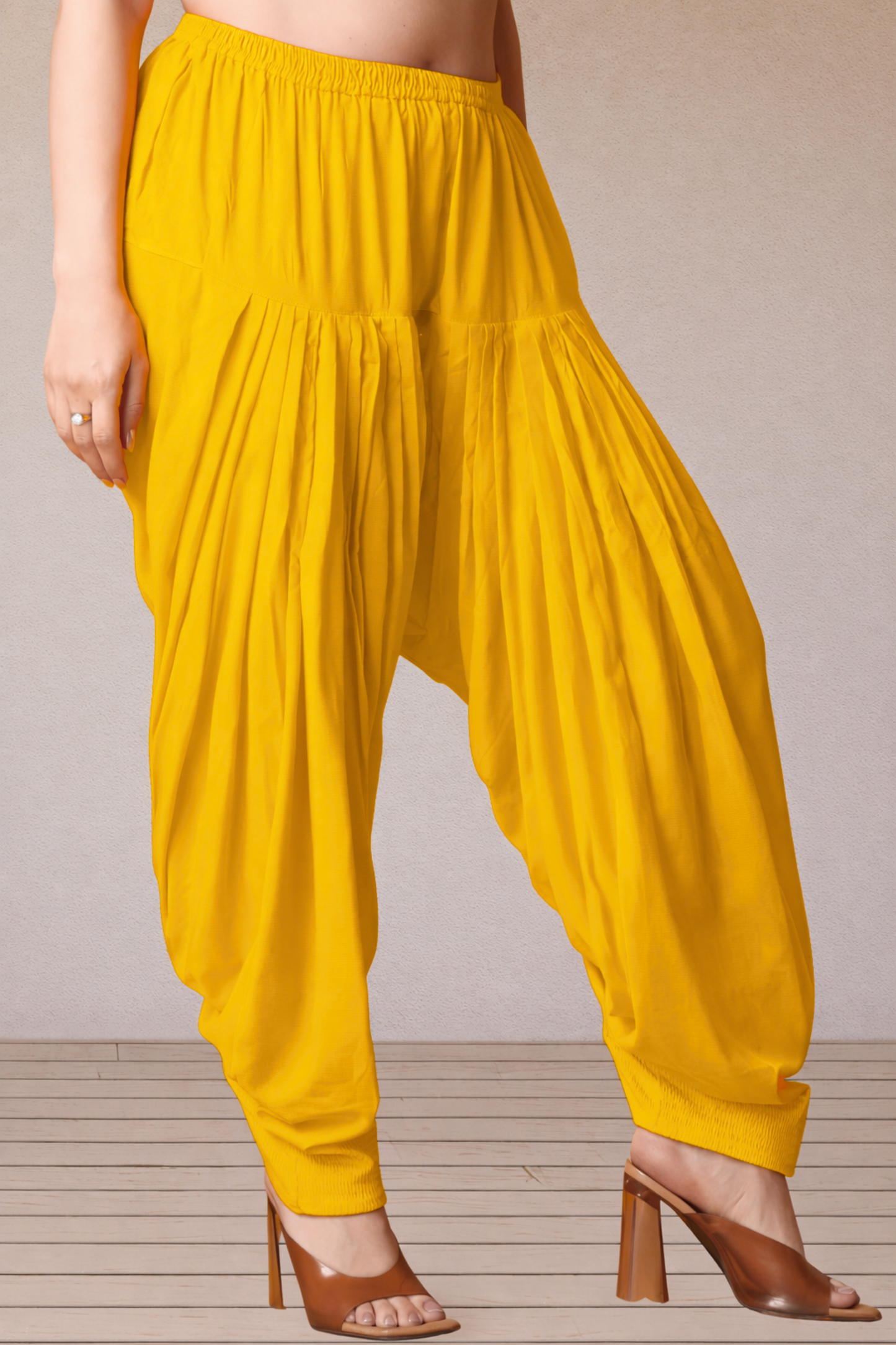 Mustard Rayon Patiala Salwar