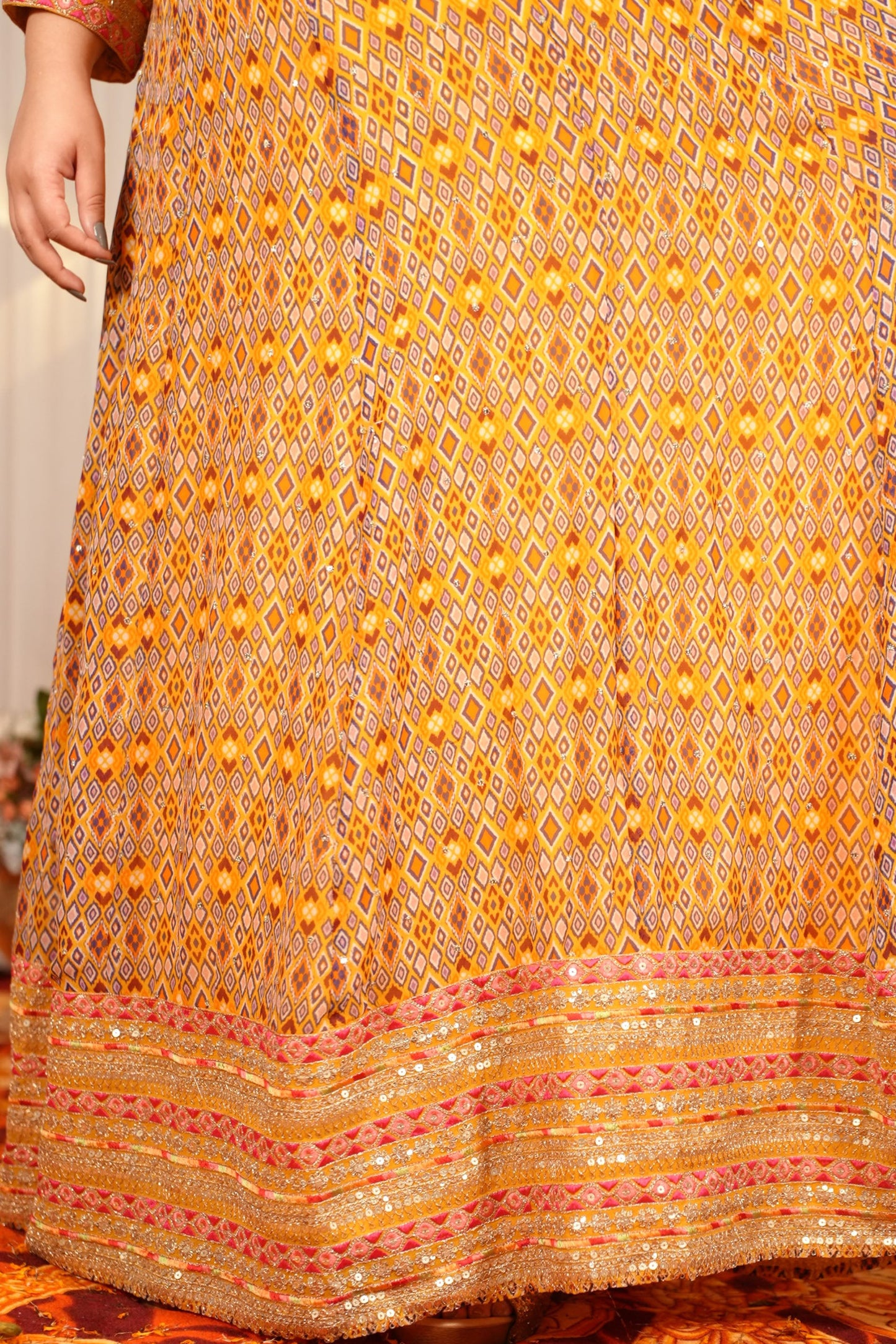 Noor-e-Amaltas Flared Anarkali Dress