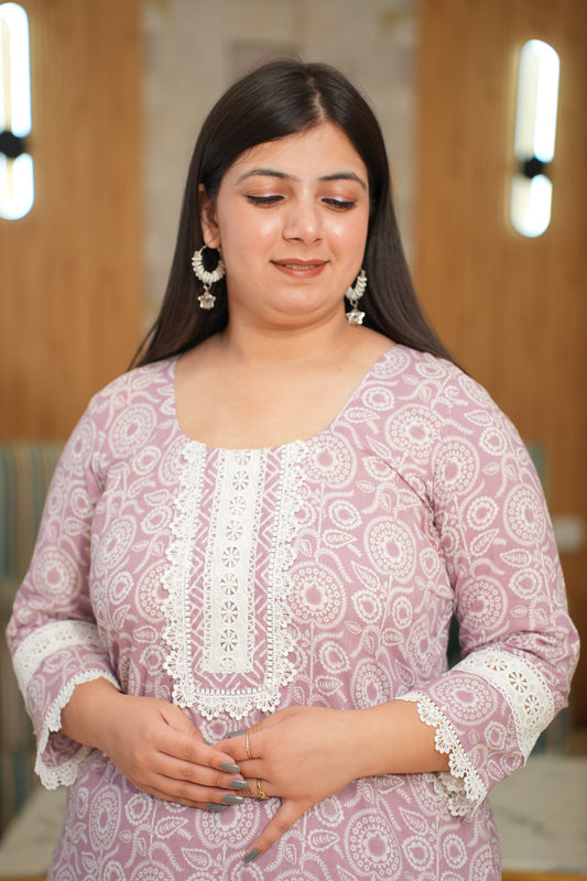Muted Rose Cotton Salwar Suit