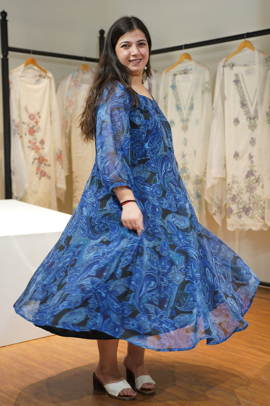 Midnight Muse Printed Maxi Dress