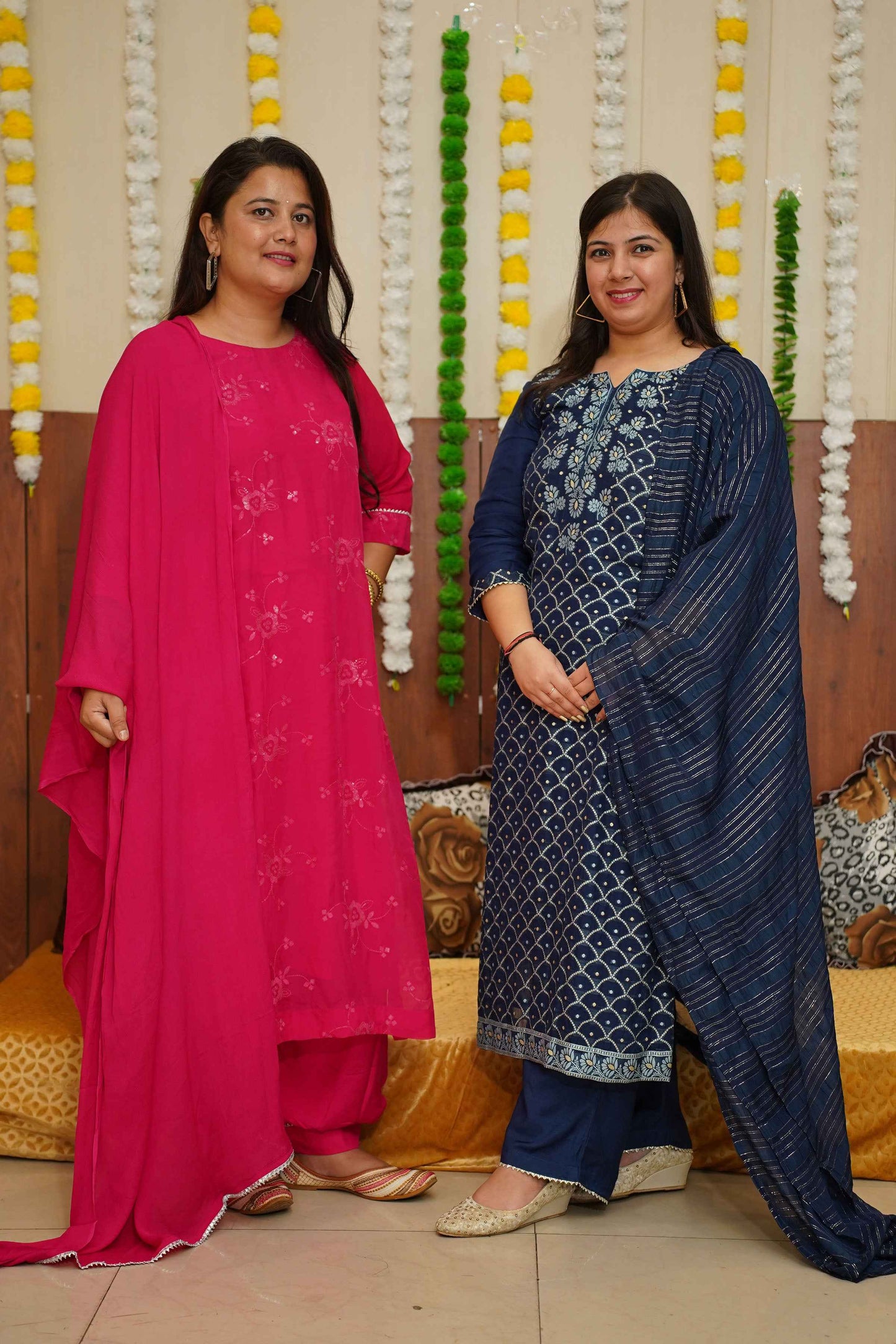 Buy Plus Size Navy Cascade Organza Suit Set At Apella | Sizes XS to 10 XL | India | Free Delivery | Customized