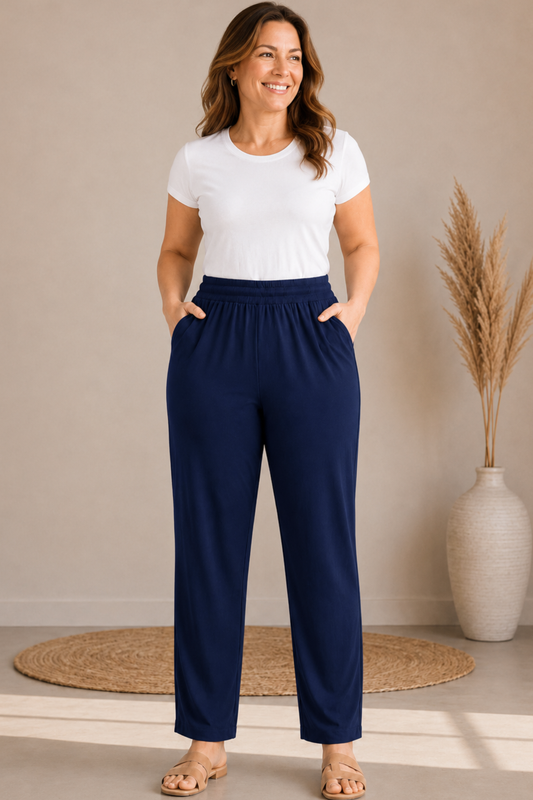 Midnight Navy Everyday Cotton Kurti Pants