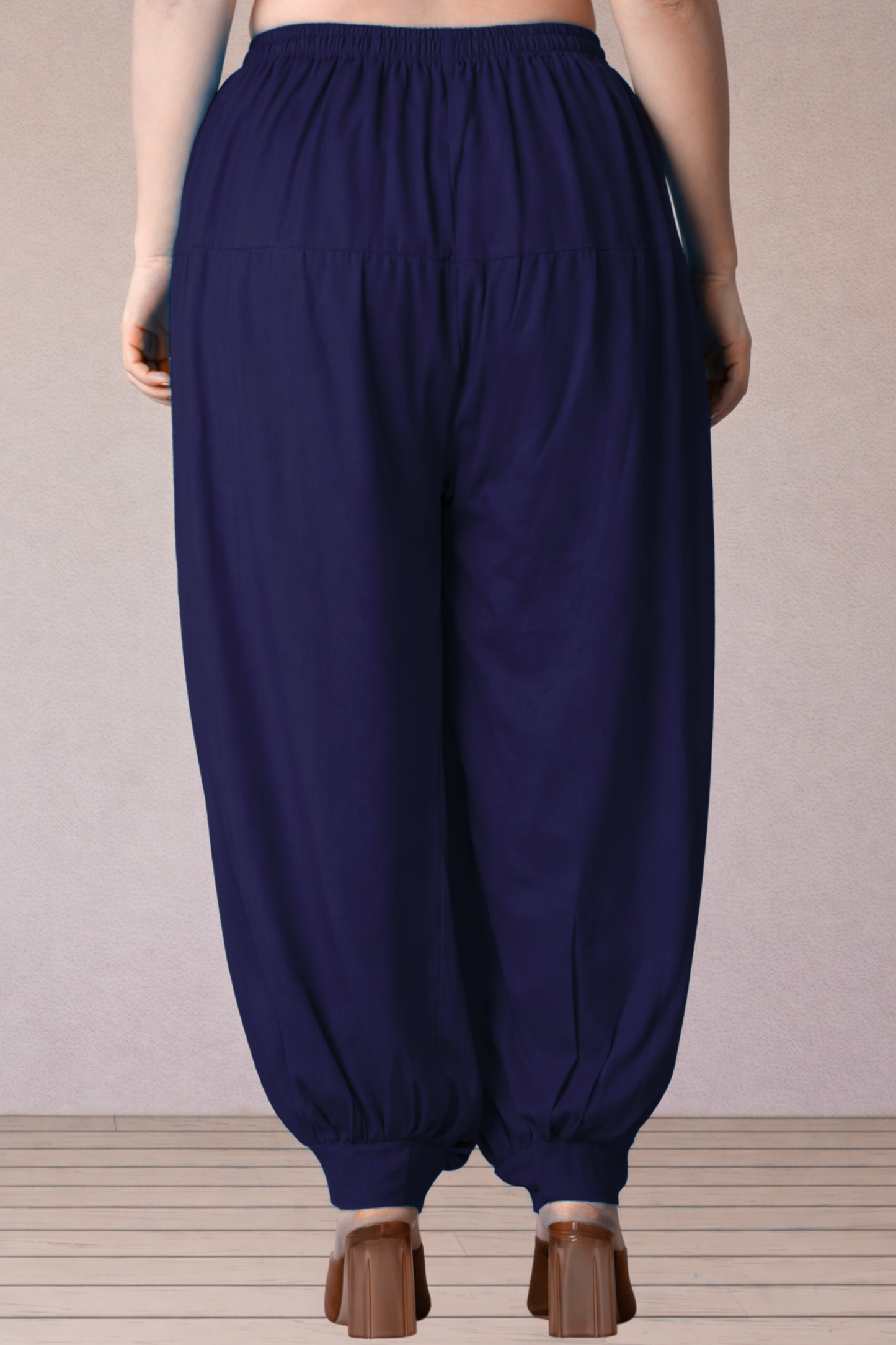 Navy Blue Rayon Afghani Salwar