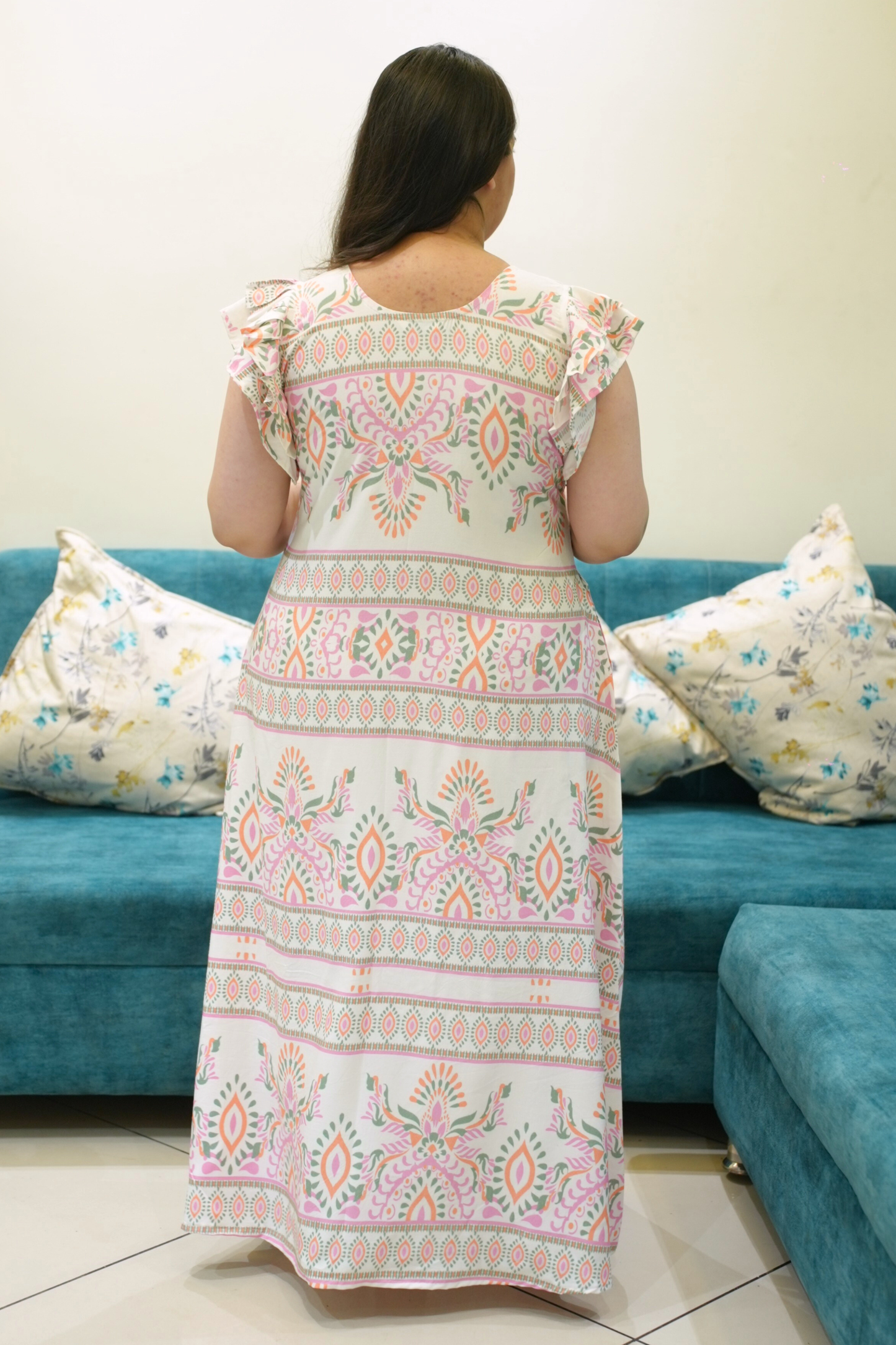 Bohemian Rose Rayon Night Gown