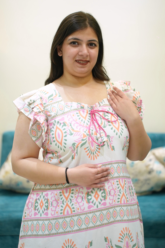 Bohemian Rose Rayon Night Gown