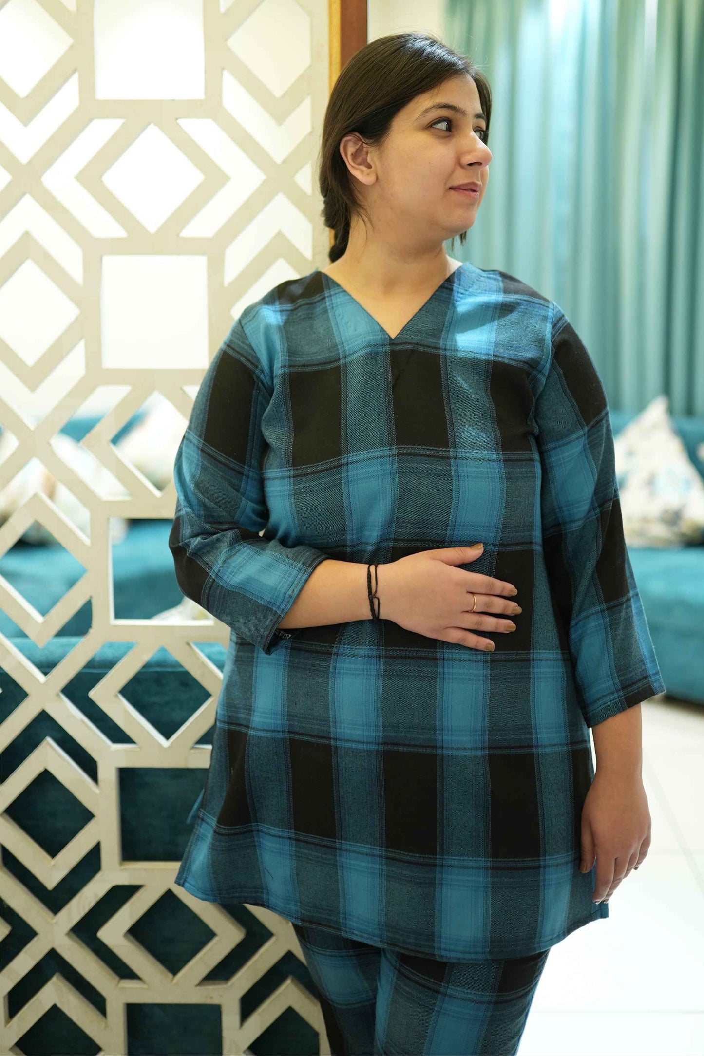 Buy Plus Size Nightfall Charm Woollen Night Suit At Apella | Sizes XS to 10 XL | India | Free Delivery | Customized