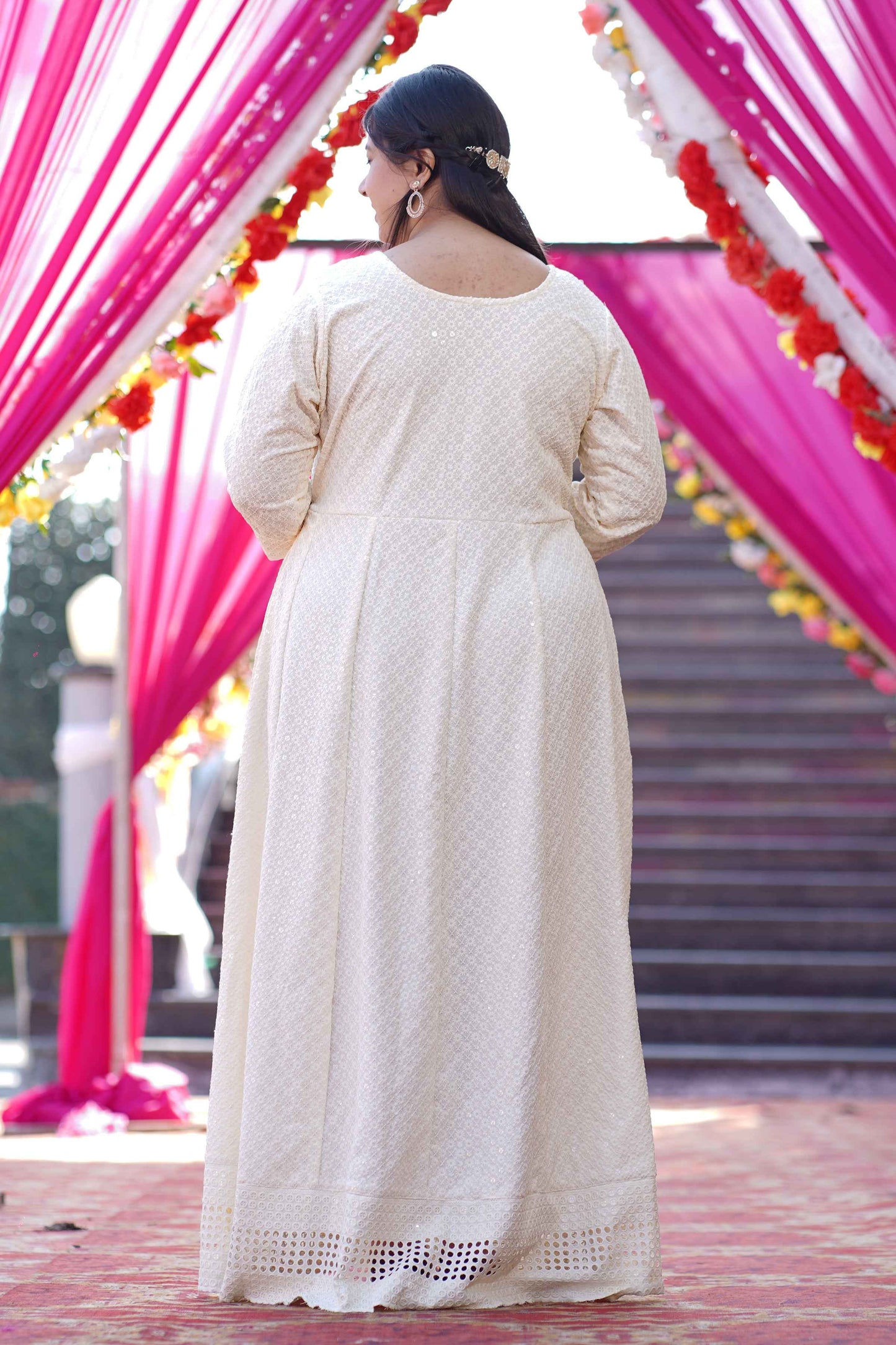 Pearl Radiance Sequined Fancy Dress