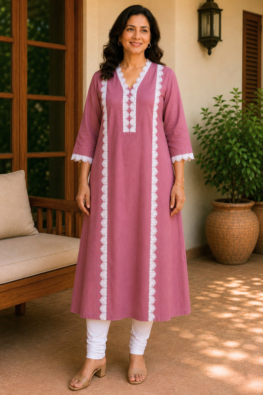 Pinkwood A-line Cotton Kurta