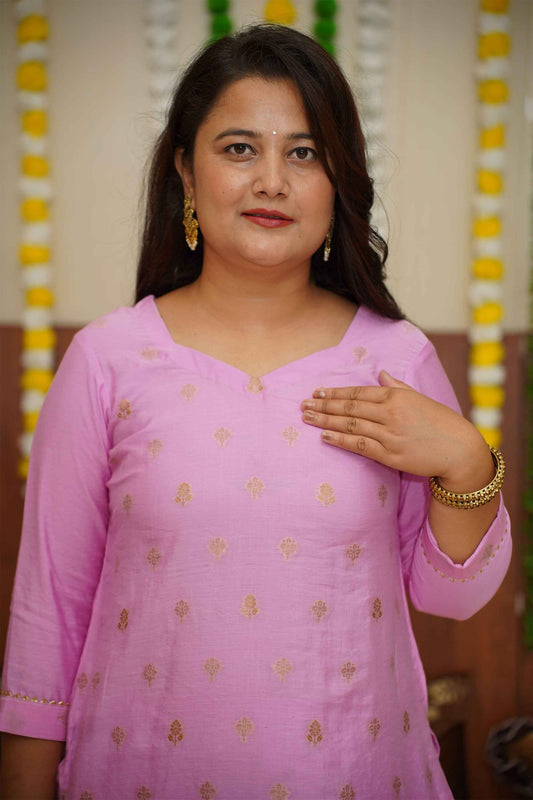 Buy Plus Size Orchid Bliss Fancy Suit Set At Apella | Sizes XS to 10 XL | India | Free Delivery | Customized