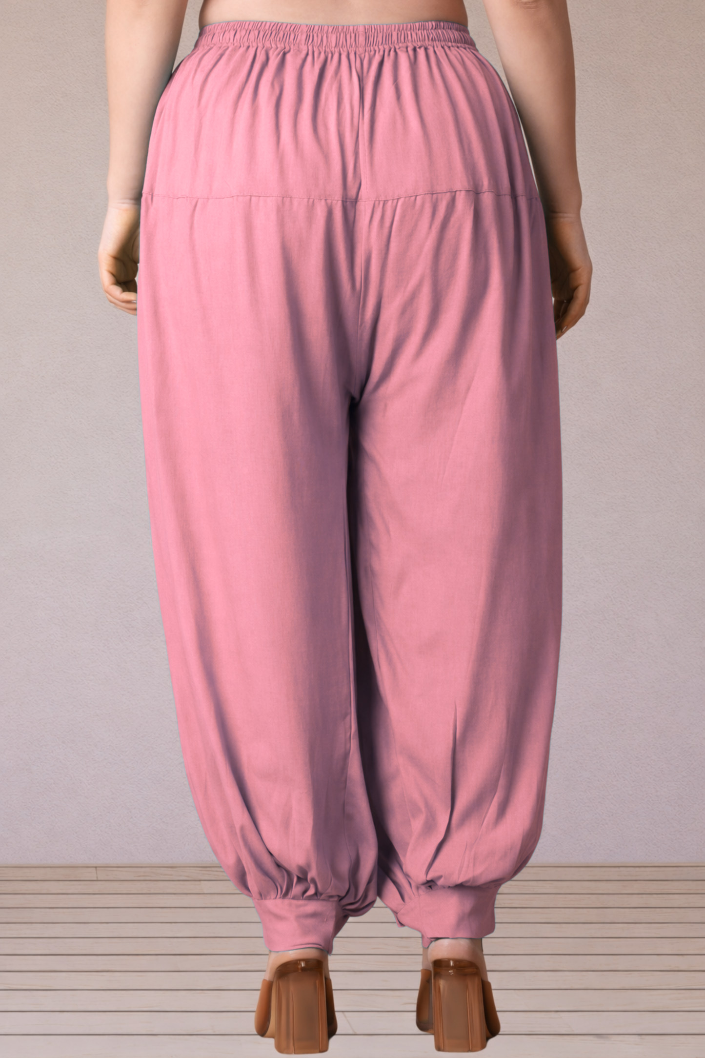 Peach Rayon Afghani Salwar