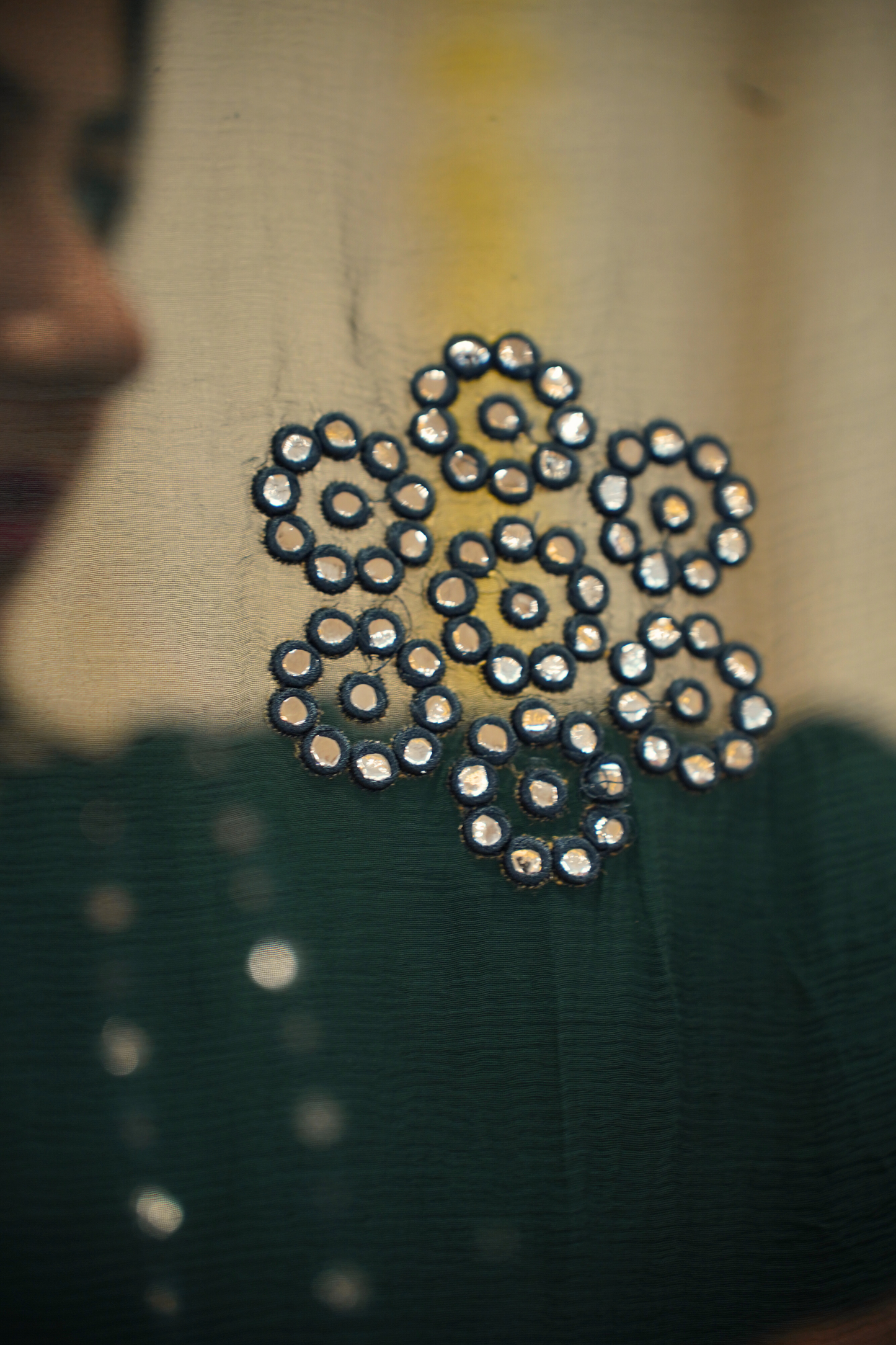 Peacock Green Mirrored Suit Set