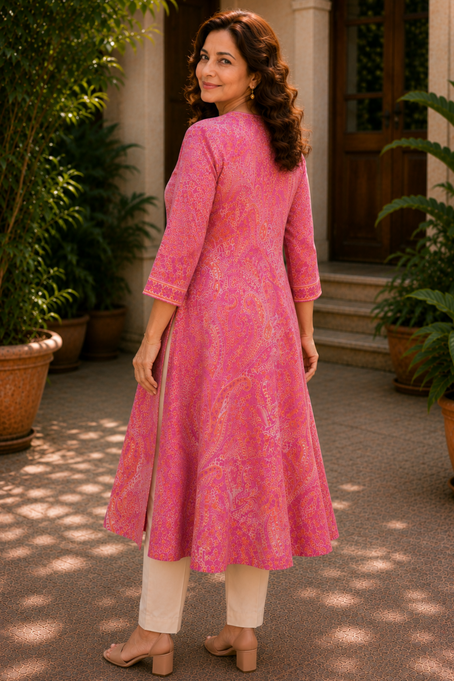 Meher Paisley A-line Cotton Kali Kurta
