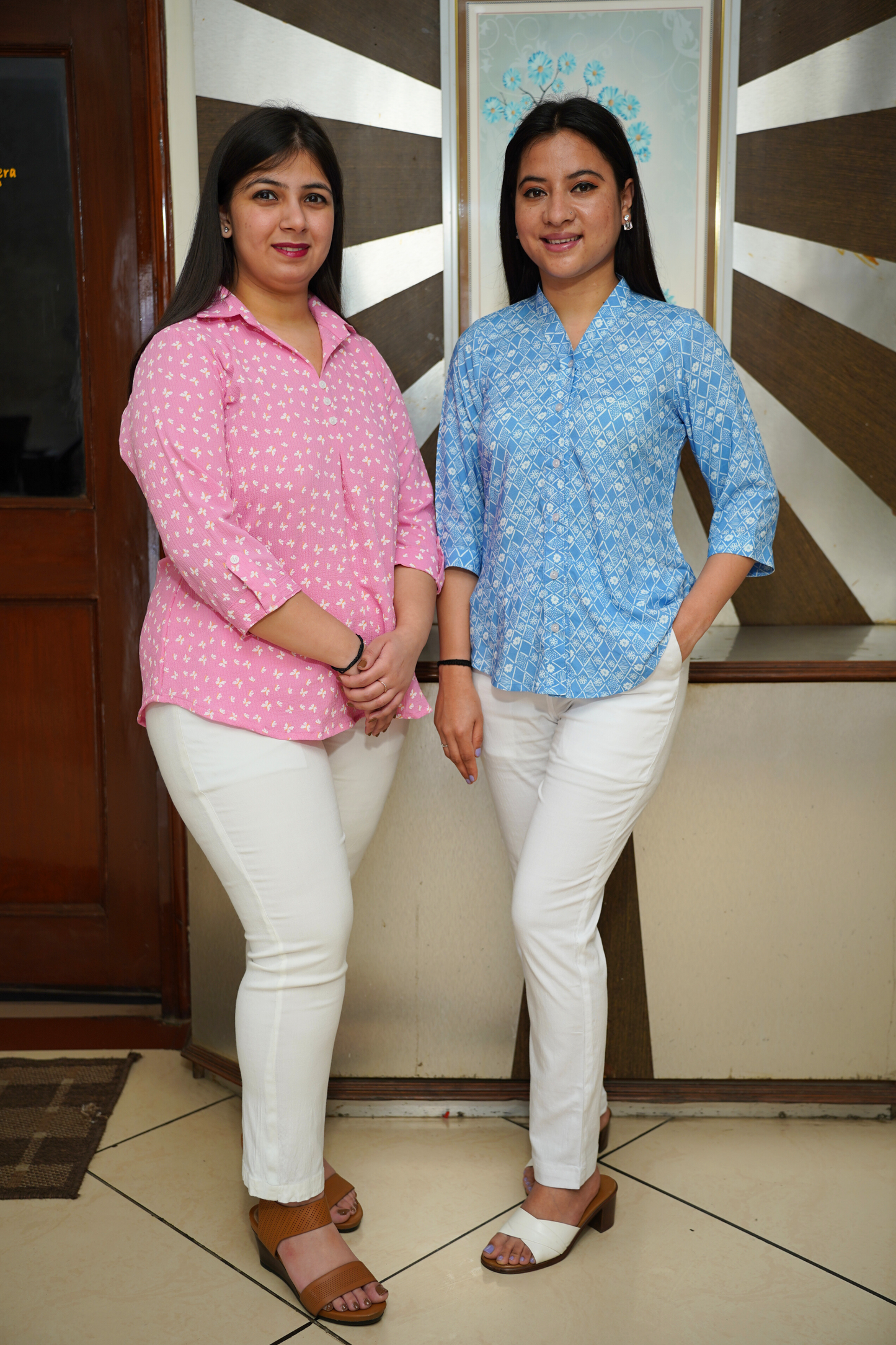 Pink Wing Pleated Shirt