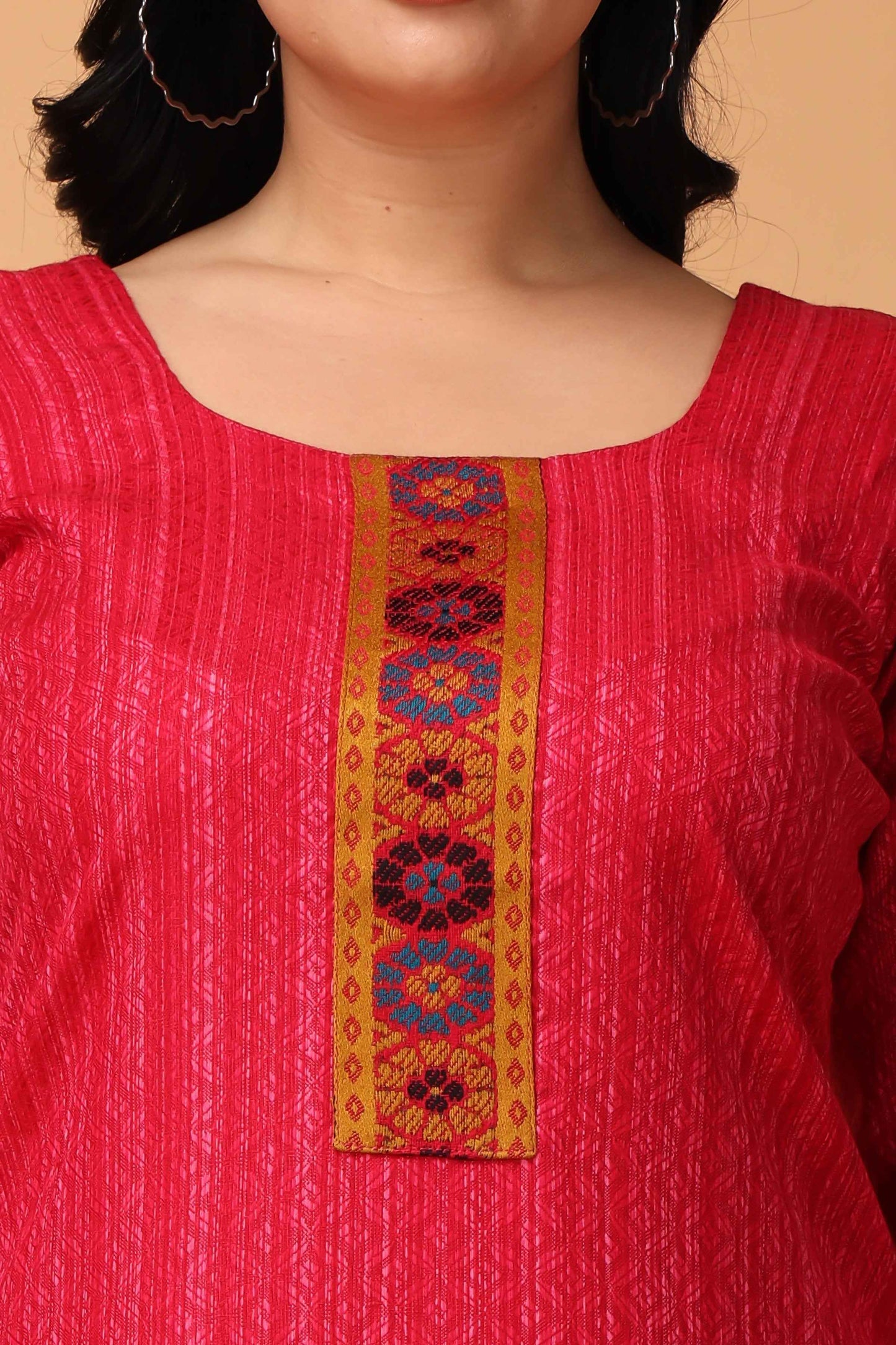 Buy Plus Size Aurora Rose Woollen Kurta At Apella | Sizes XS to 10 XL | India | Free Delivery | Customized