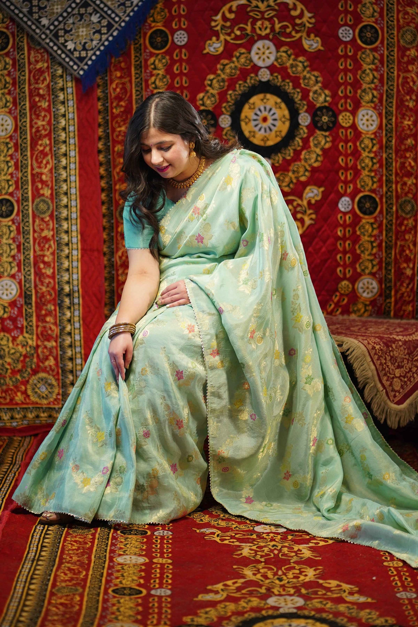 Rati Shringar Woven Tissue Saree