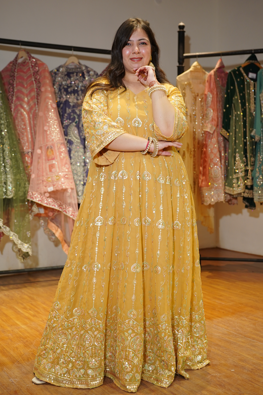 Radiant Realm Embroidered Dress With Dupatta