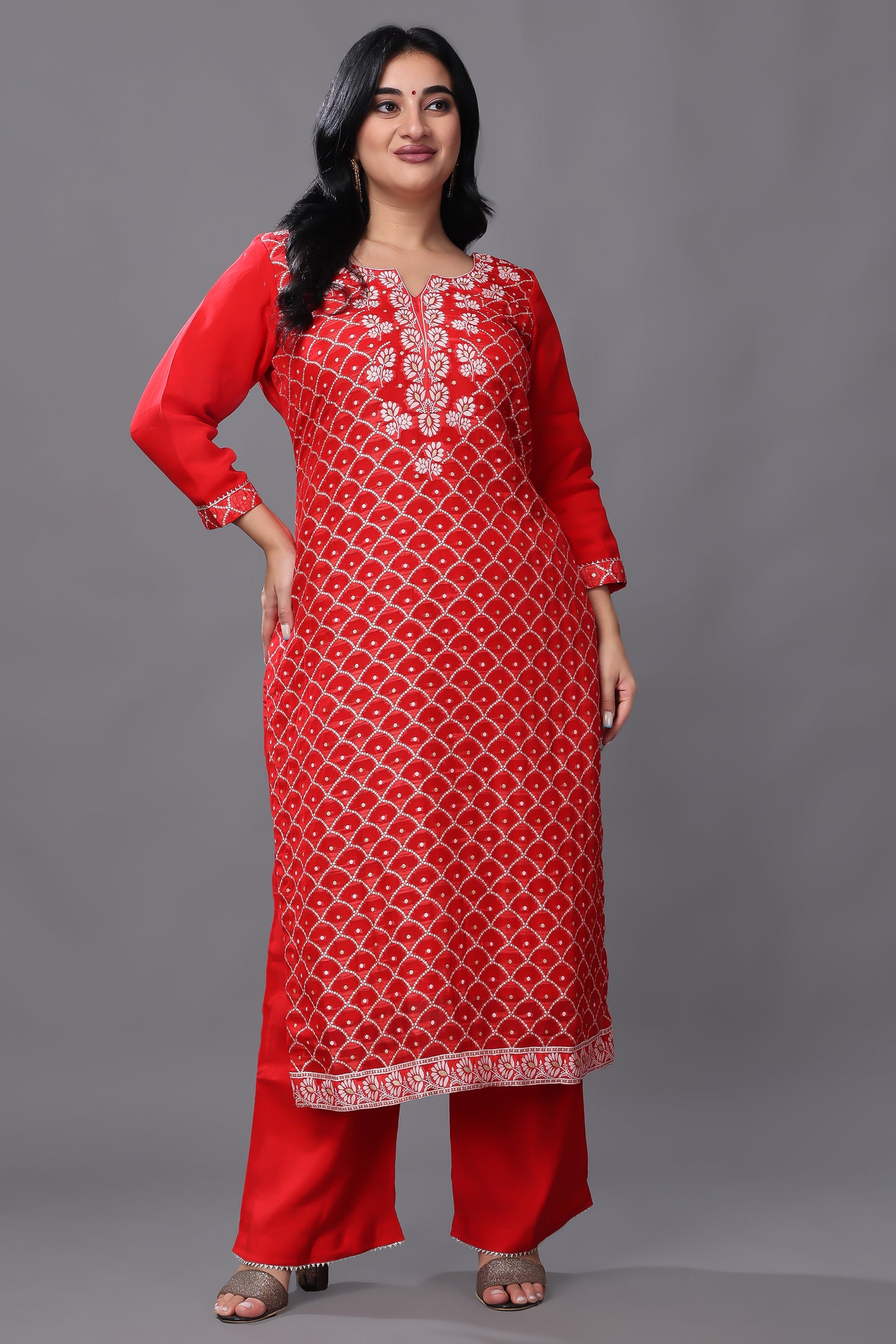 Red Suit For Karwa Chauth
