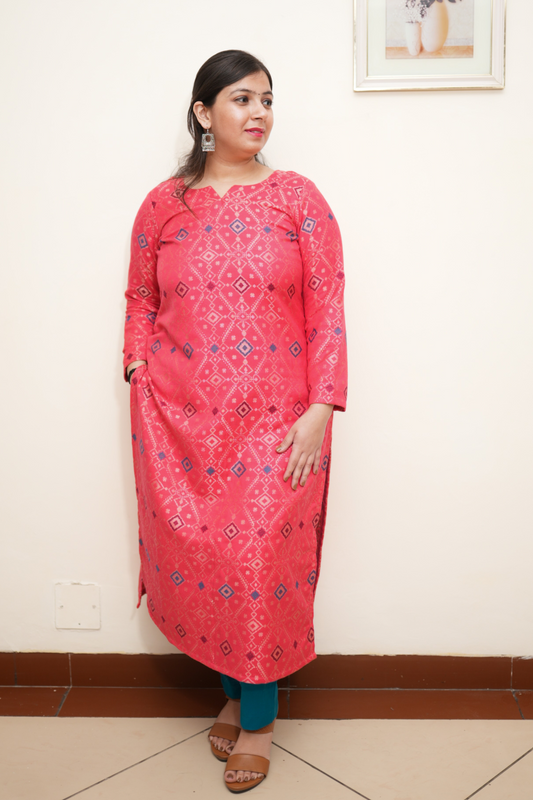 Buy Plus Size Rosy Dream Woven Pashmina Set At Apella | Sizes XS to 10 XL | India | Free Delivery | Customized