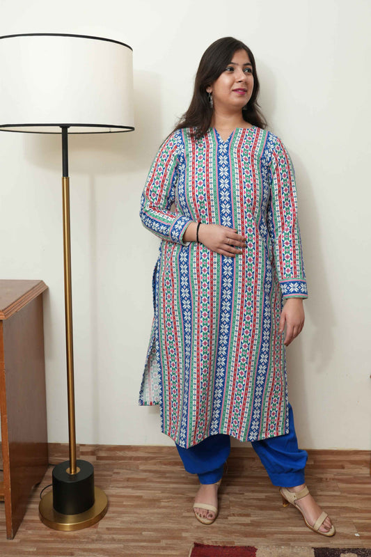 Buy Plus Size Arctic Echoes Woollen Afghani Suit At Apella | Sizes XS to 10 XL | India | Free Delivery | Customized