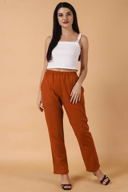 Rust Woollen Pant Palazzo