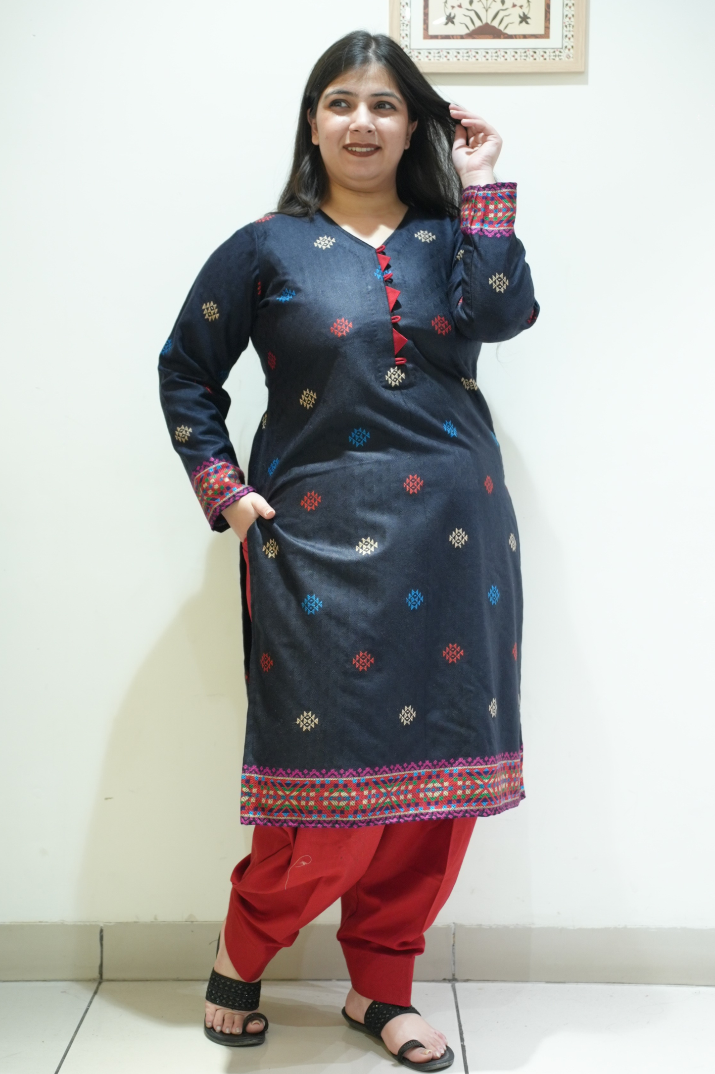 Scarlet Eclipse Woollen Kurta