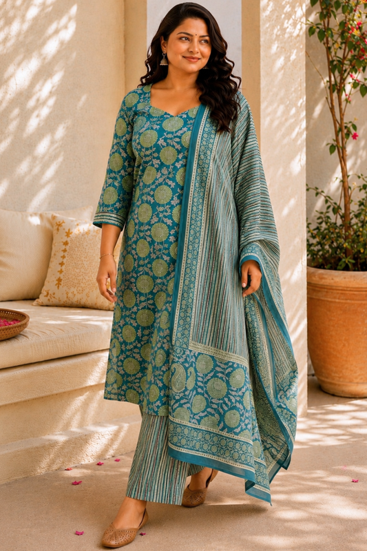 Breezy Muse Cotton Suit Set