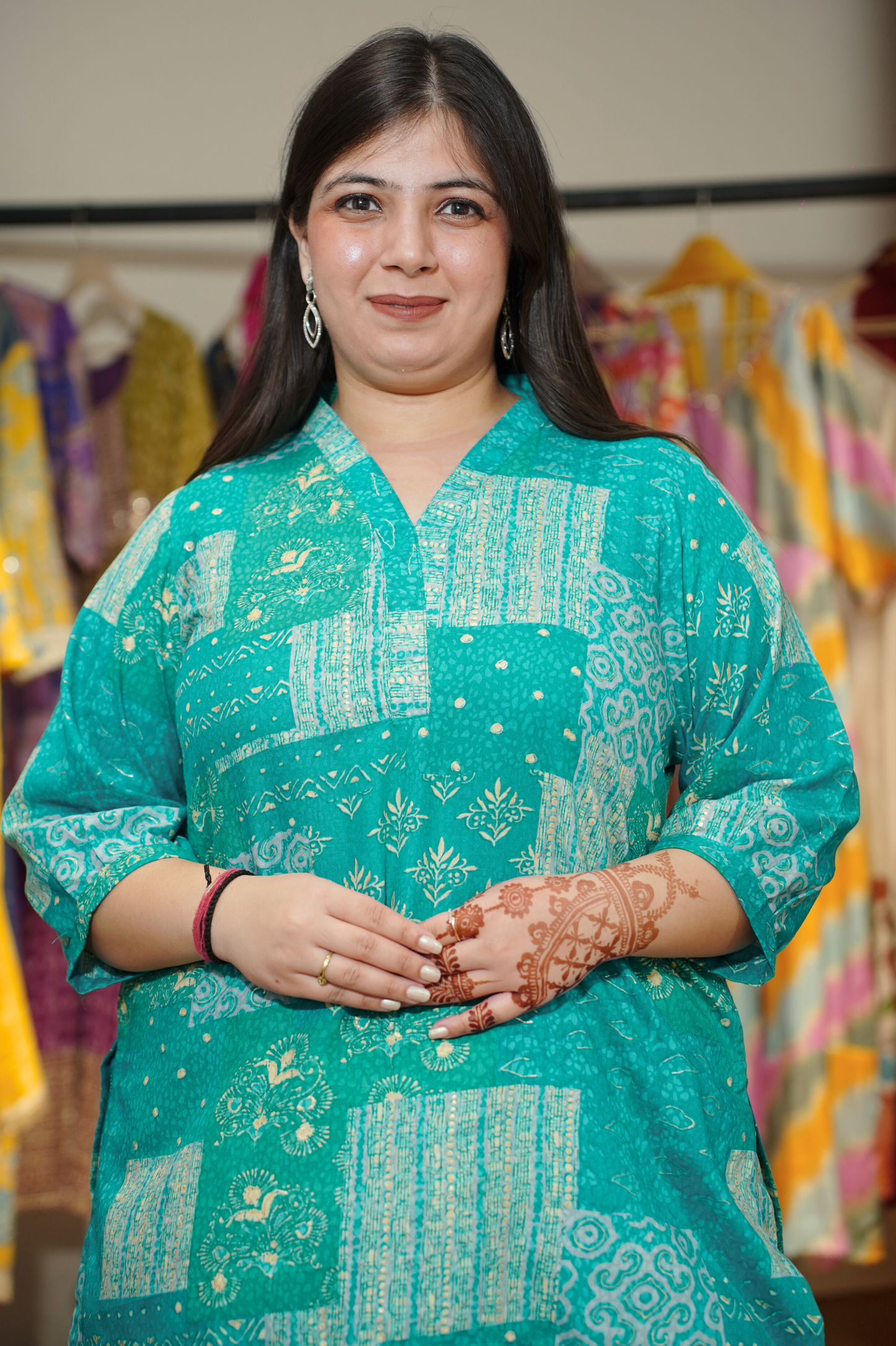 Spring Russle Foiled Rayon Co-ord Set