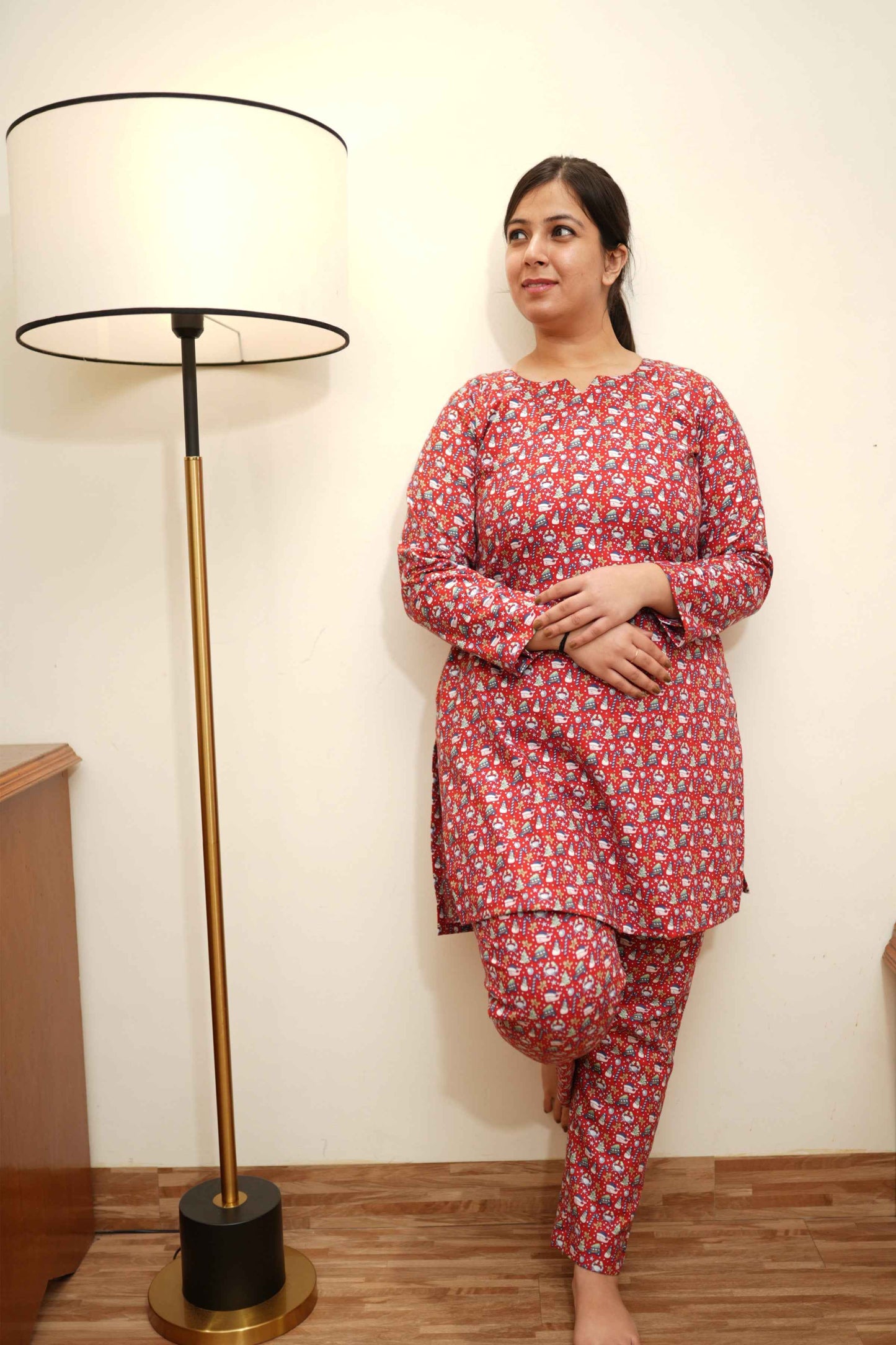 Buy Plus Size Sugar Plum Woollen Pajama Set At Apella | Sizes XS to 10 XL | India | Free Delivery | Customized