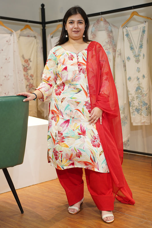 Sunlit Gulzar Foiled Farshi Suit