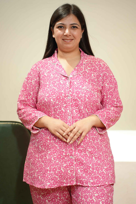 Sweet Rose Rayon Night Suit