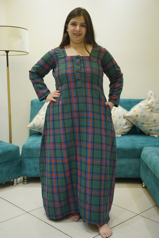 Warm Pineberry Woollen Night Gown