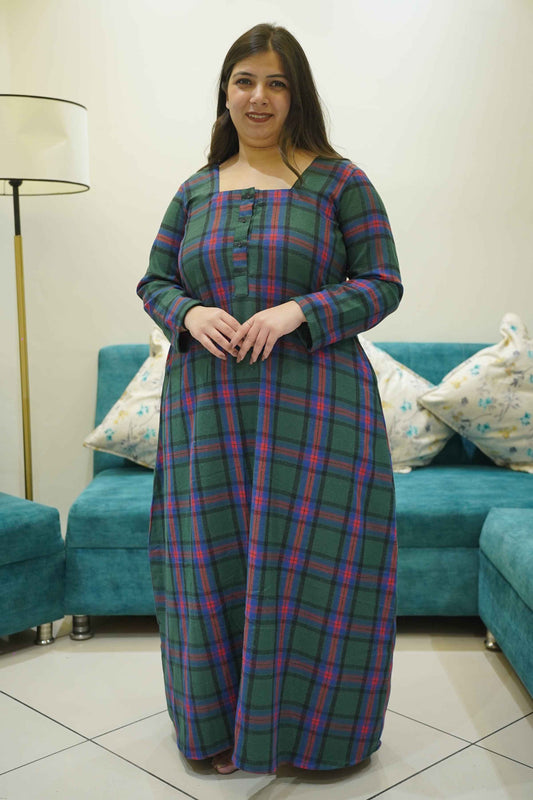 Warm Pineberry Woollen Night Gown