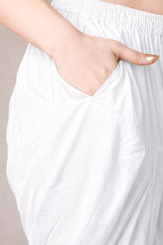 White Rayon Patiala Salwar