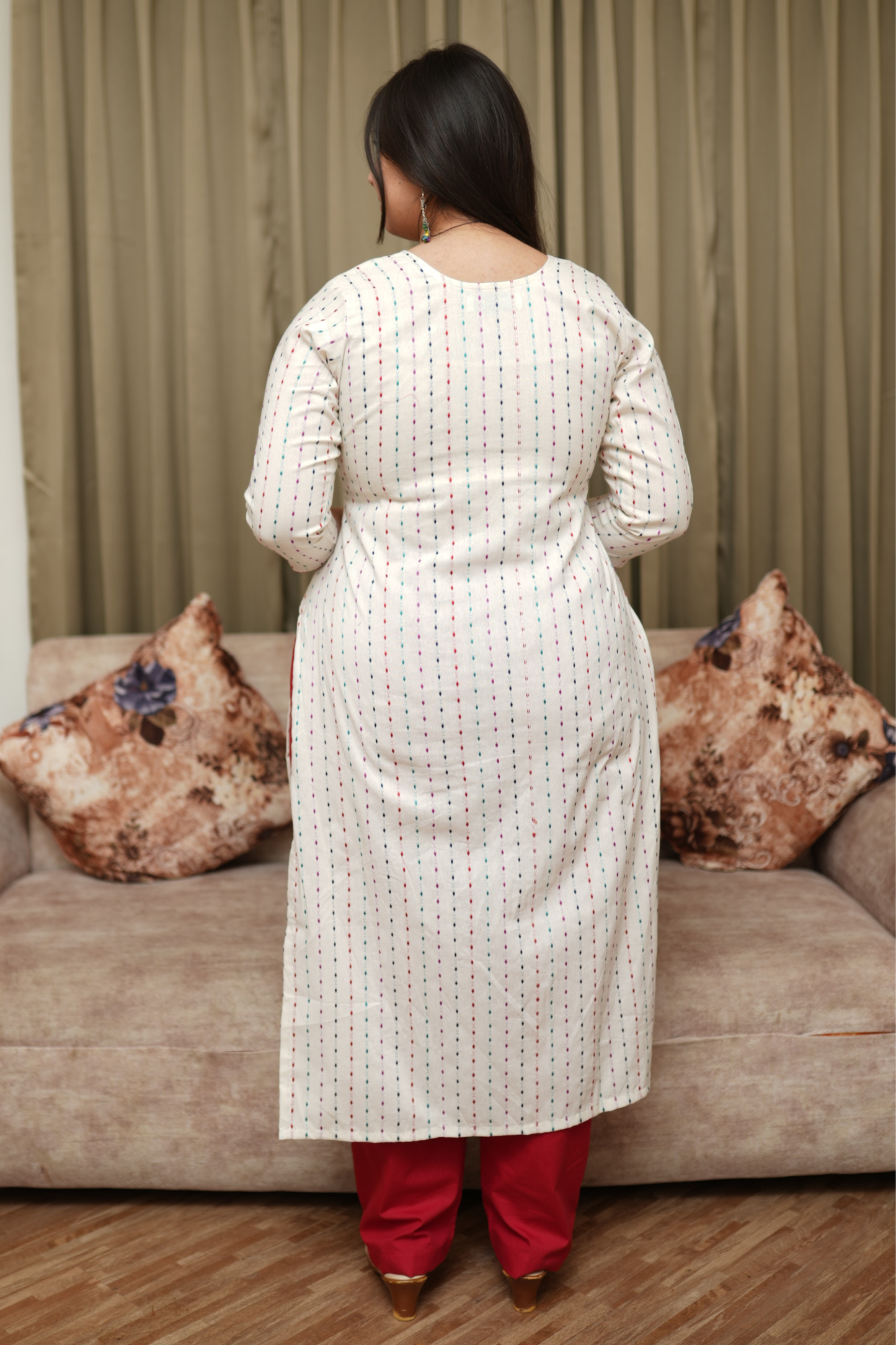 Ivory Weaves Cotton Kurta Set
