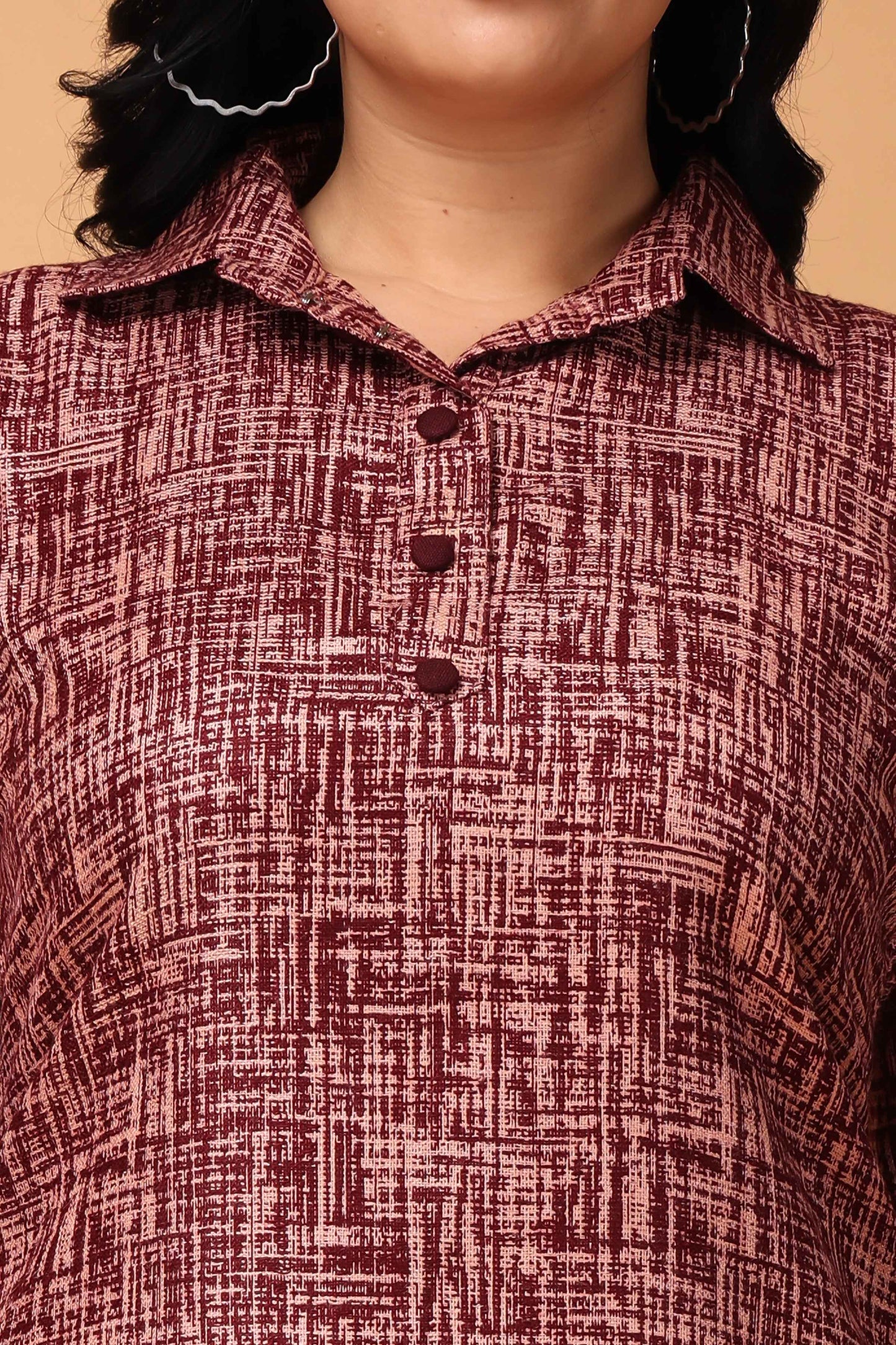 Buy Plus Size Merlot Embrace Woollen Co-ord Set At Apella | Sizes XS to 10 XL | India | Free Delivery | Customized