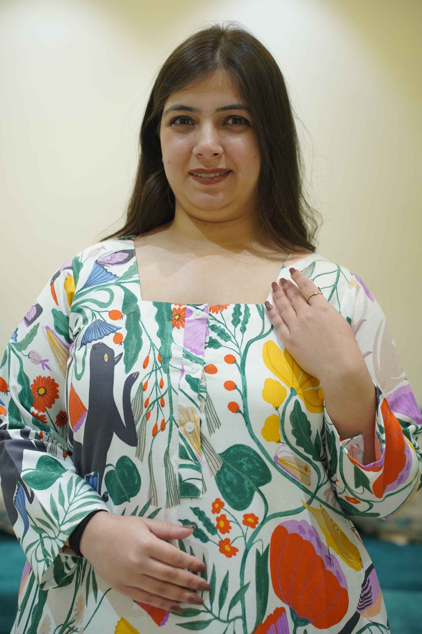 Winter Fiesta Woollen Night Gown